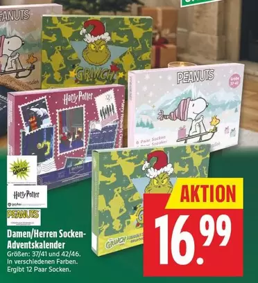 Harry Potter - Damen/Herren Socken-Adventskalender