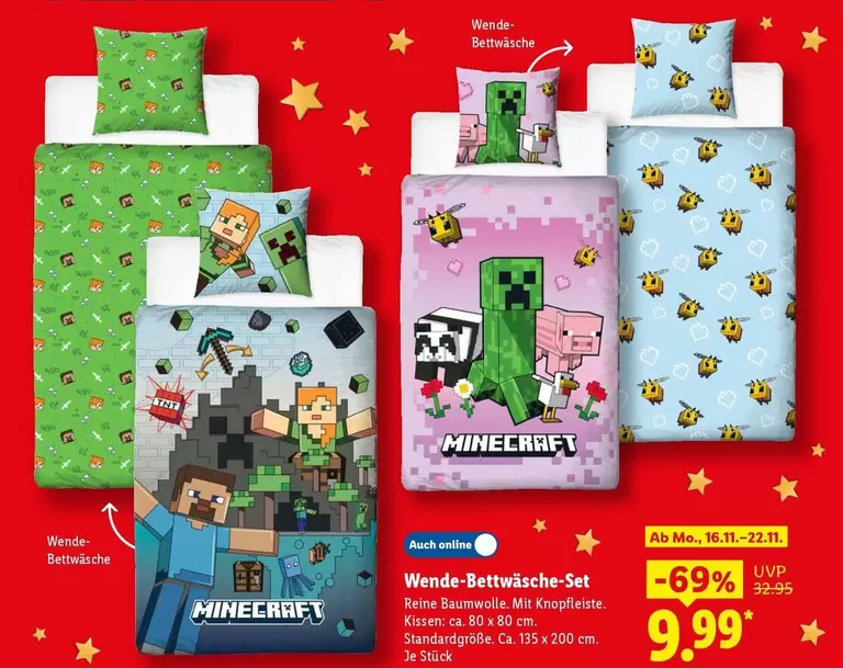 Minecraft - Wende-Bettwäsche-Set