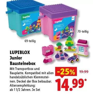 LUPILOX Junior Bausteinebox