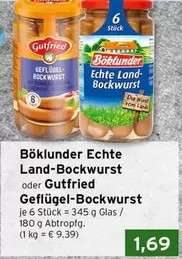 Echte Land-Bockwurst oder Geflügel-Bockwurst