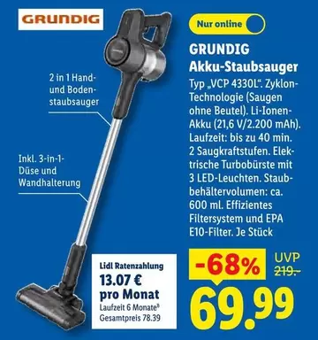 Hand - Akku-Staubsauger Typ "VCP 4330L"