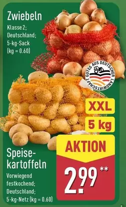 Zwiebeln, Speisekartoffeln