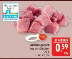 Schweinegulasch aus der Schulter