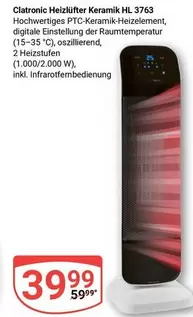 Keramik - Heizlüfter HL 3763
