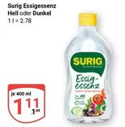 Essig-Essenz Hell oder Dunkel