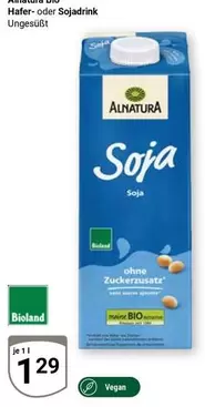 Bio - Hafer- oder Sojadrink Ungesüßt