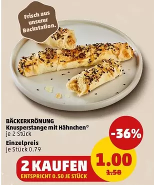 Knusperstange mit Hähnchen