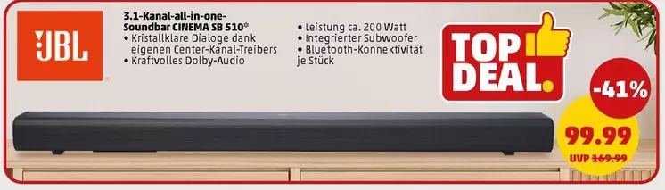 Jbl - Soundbar CINEMA SB S10