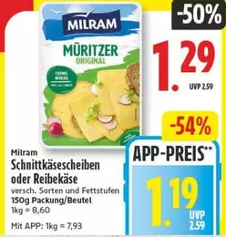 Schnittkäsescheiben oder Reibekäse
