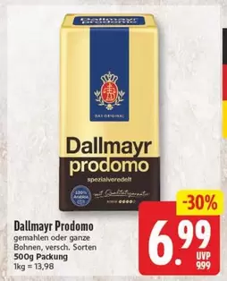 prodomo gemahlen oder ganze Bohnen, versch. Sorten 500g Packung