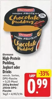 High-Protein Pudding, Joghurt oder Drinks