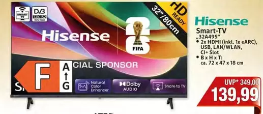 Hisense - Smart-TV 32A495