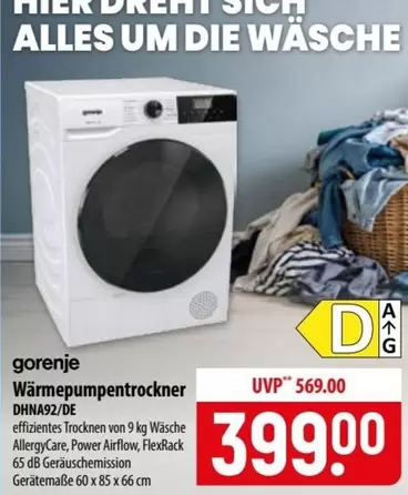 Wärmepumpentrockner DHNA92/DE
