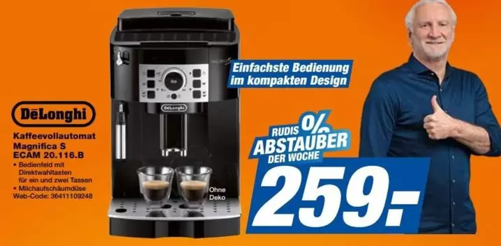 Delonghi - Kaffeevollautomat Magnifica S ECAM 20.116.B