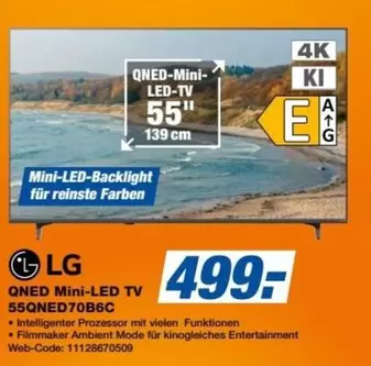 LG - QLED Mini-LED TV 55QNED70B6C