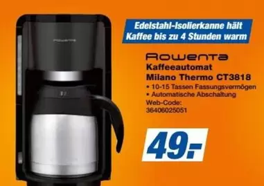 Rowenta - Kaffeeautomat Milano Thermo CT3818