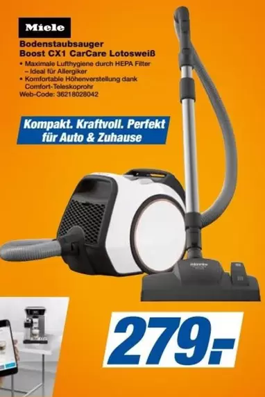 Miele - Bodenstaubsauger Boost CX1 CarCare Lotosweiß