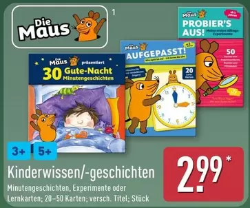 Kinderwissen/-geschichten: 30 Gute-Nacht-Minutengeschichten, Experimente oder Lernkarten