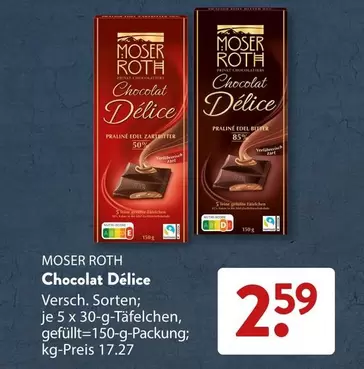 Moser Roth - Chocolat Délice