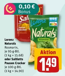 Naturals Rosmarin oder Saltletts Pausen Cracker