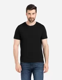 T-Shirt - einfarbig - schwarz