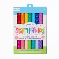Ooly® Stampables Double-Ended Brush & Stamp Markers - 18 Pack