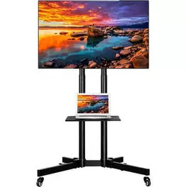 TV-Ständer, (bis 75,00 Zoll, Mobile TV Standfuß Rollbar)