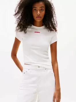 Kurzarmshirt TJW SLIM SCRIPT LABEL SS TEE EXT