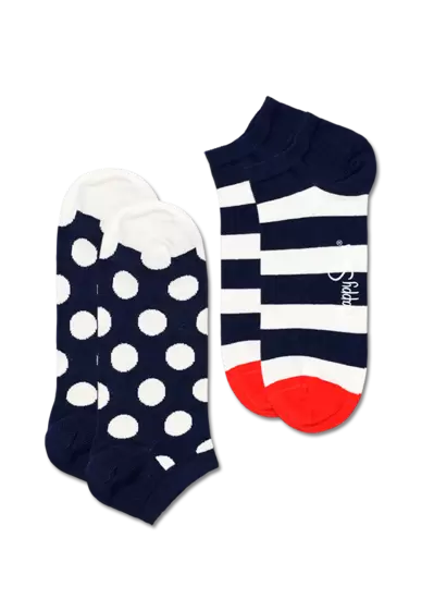 2-Pack Big Dot Stripe Low Socks