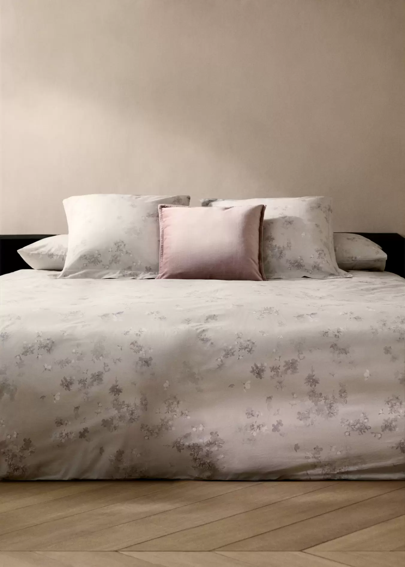 Bettbezug aus Baumwoll-Perkal mit romantischem Blumenmuster für 150/160 cm Bett