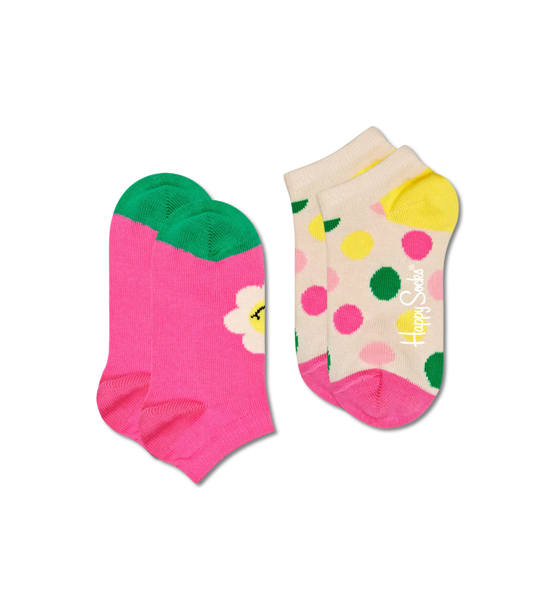 Kids 2-Pack Low Smiling Daisy Socks