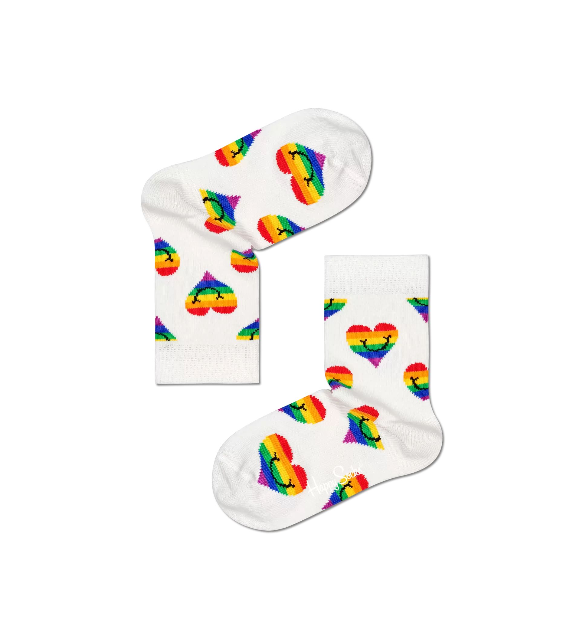Kids Pride Smiling Heart Sock