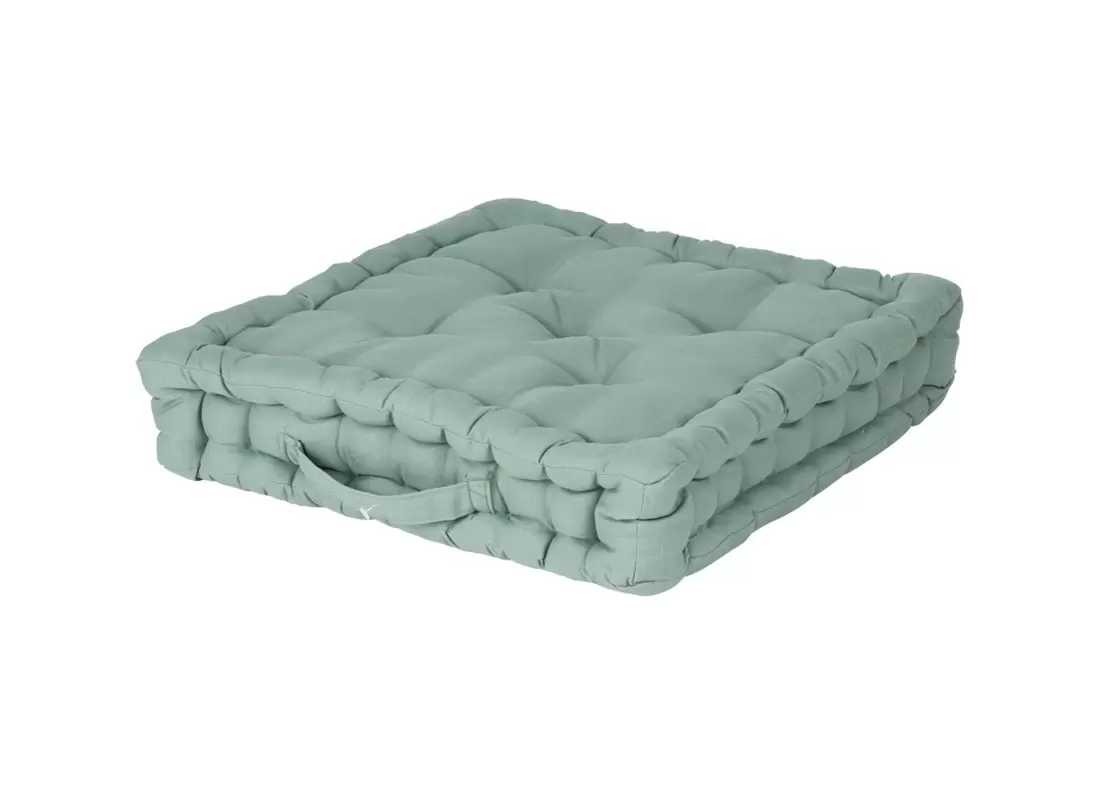 Bodenkissen mit Trageschlaufe 40x40x8cm Salbei