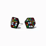 Puzzle Cube Stud Earrings