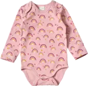 Langarmbody Pro Climate mit Regenbogen-Muster, rosa, Gr. 86/92