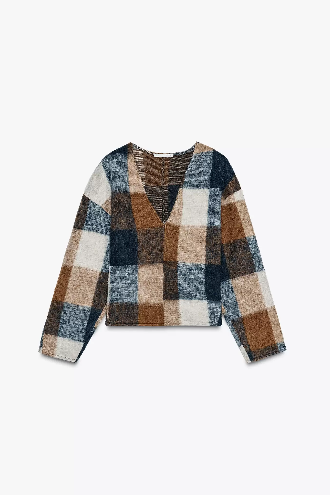 WEICHES KARO-SWEATSHIRT