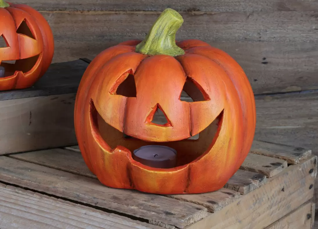 Halloween Kürbis aus Magnesia 22cm