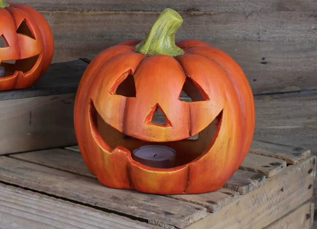 Halloween Kürbis aus Magnesia 22cm