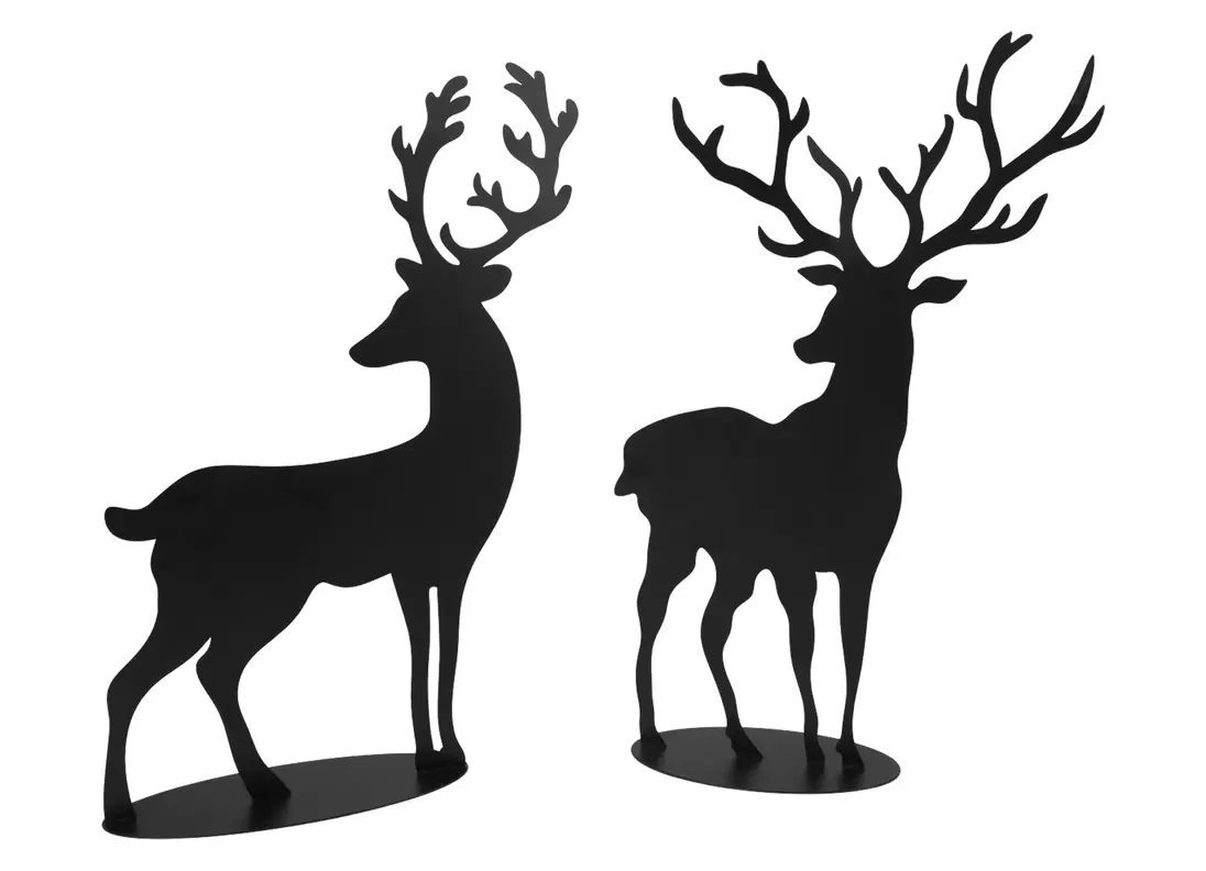 Metall-Hirsch 50cm Schwarz