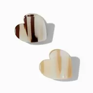 Tortoiseshell Heart Hair Claws - 2 Pack