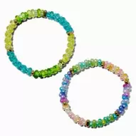 Claire's Club Multicoloured Mini Balloon Charm Stretch Bracelet Set - 2 Pack