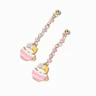 Teacup Kitty Drop Earrings