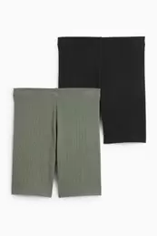 Multipack of 2 - cycling shorts - ribbed