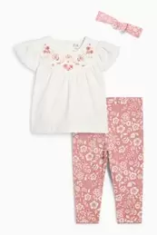 Floral - baby outfit - 3 piece