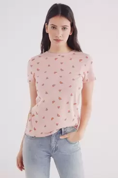 T-Shirt mit Frucht- Print