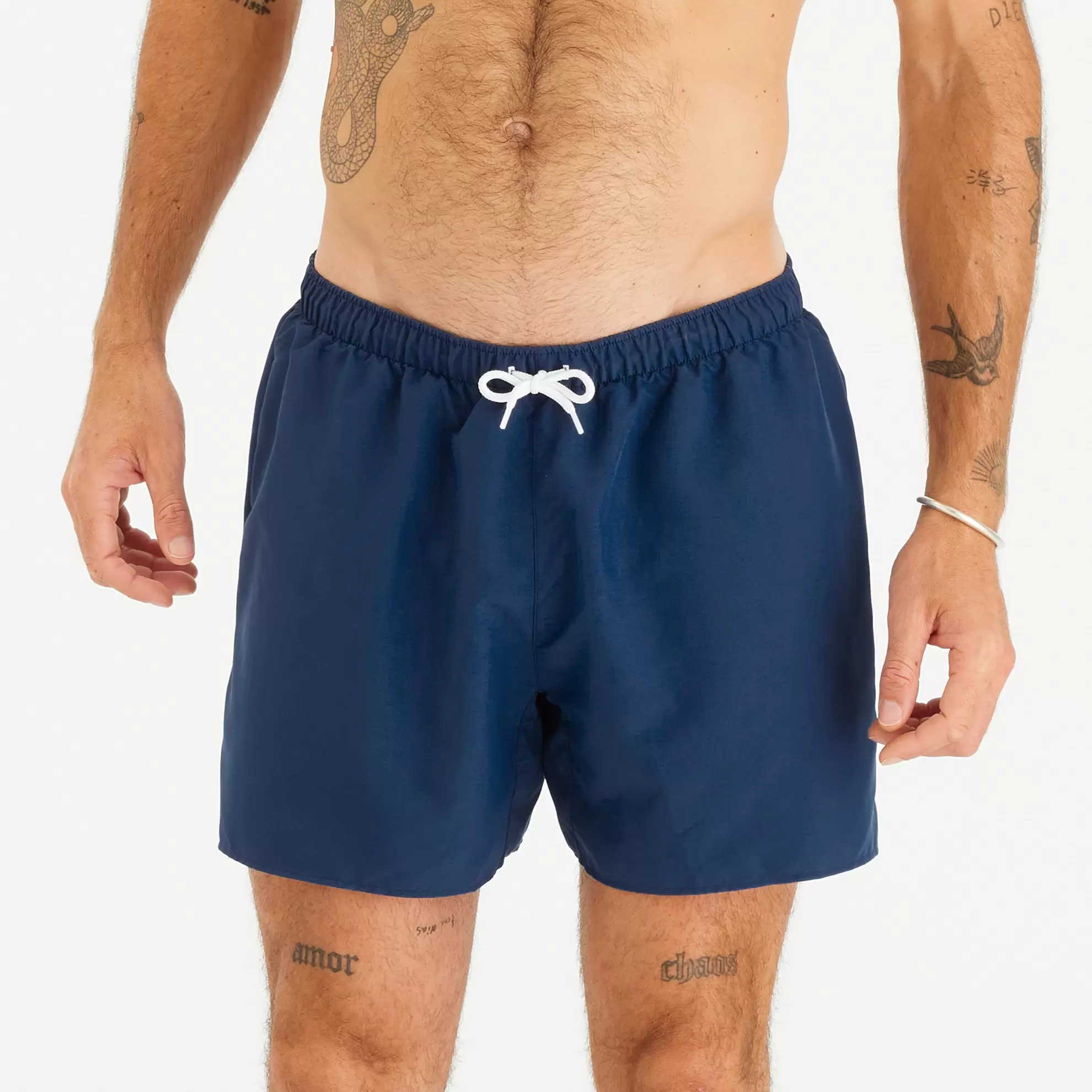 OLAIAN Boardshorts Surfen Herren kurz - 100 Hendaia MW 15" dunkelblau