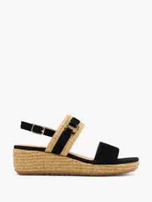 Leder Keilsandalette