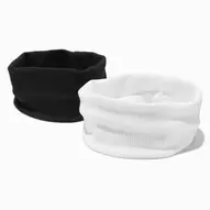 Black & White Ribbed Headwraps - 2 Pack