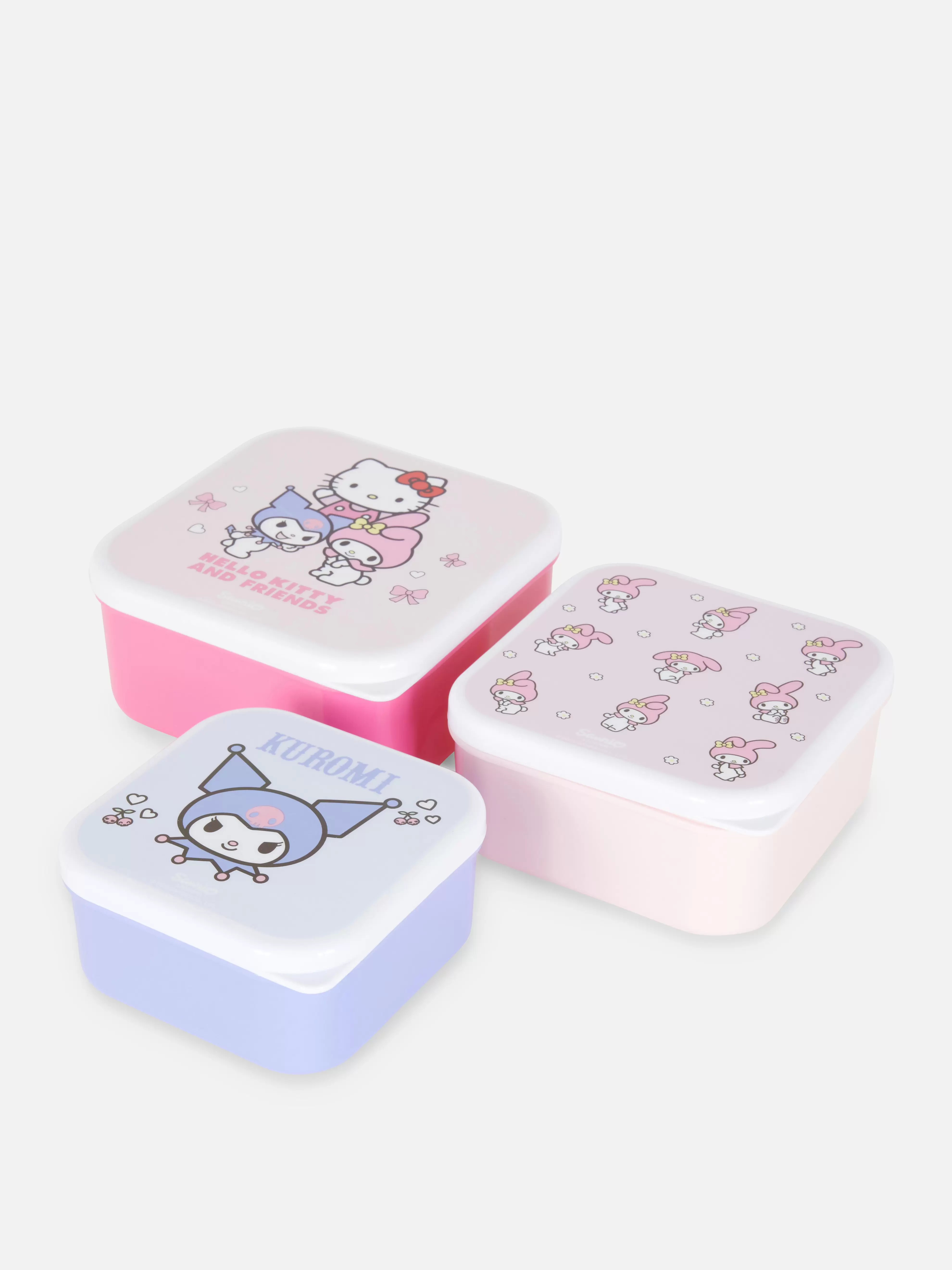 3-Pack Hello Kitty and Friends Lunch Boxes