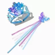 Claire's Club Iridescent Blue Butterfly Crown & Wand - 2 Pack